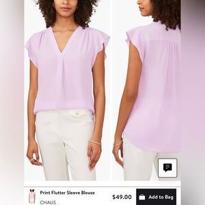 Chaus Flutter Sleeve Top